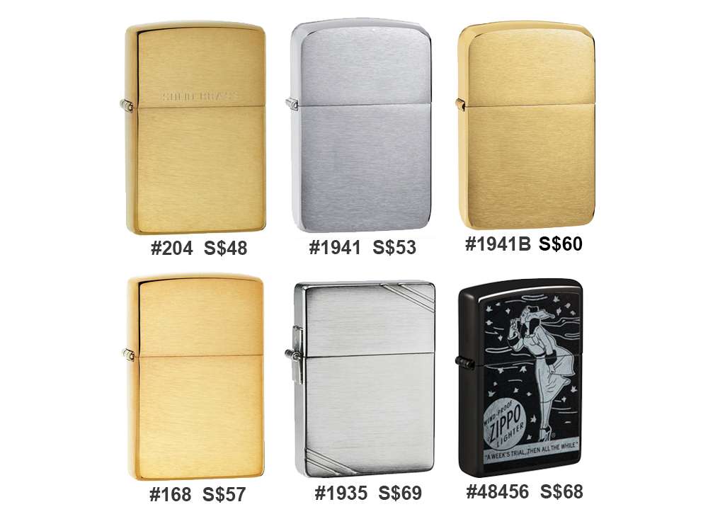 3 Zippo 204 1941 1941b 168 1935 48456