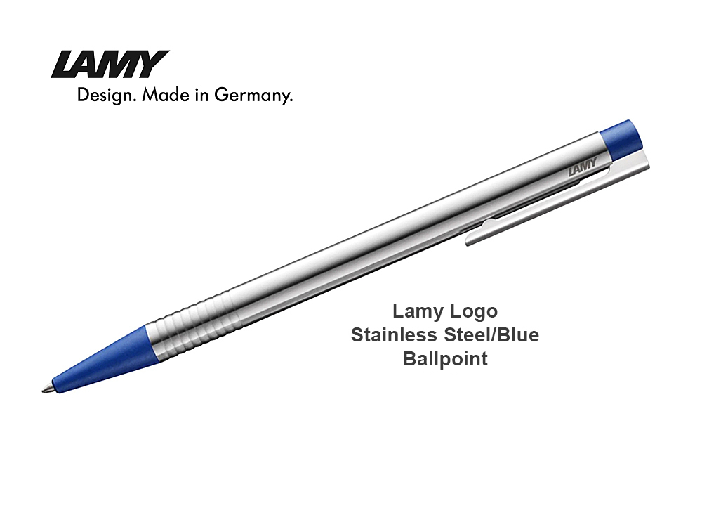 Lamy Logo Stainless Steel Blue Ballpoint Sgd 25